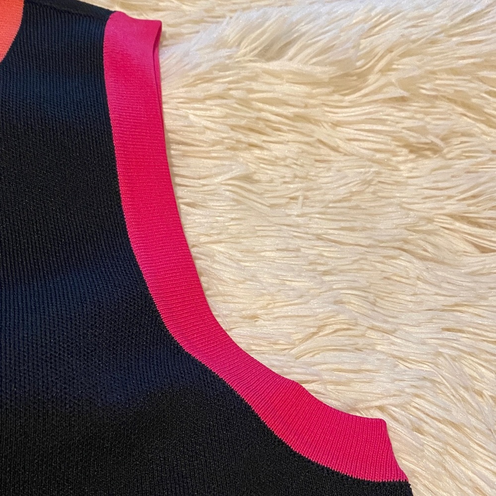 New York & Company Black Dress with Neon Accents. Throwback to the 80’s! - Picture 5 of 14